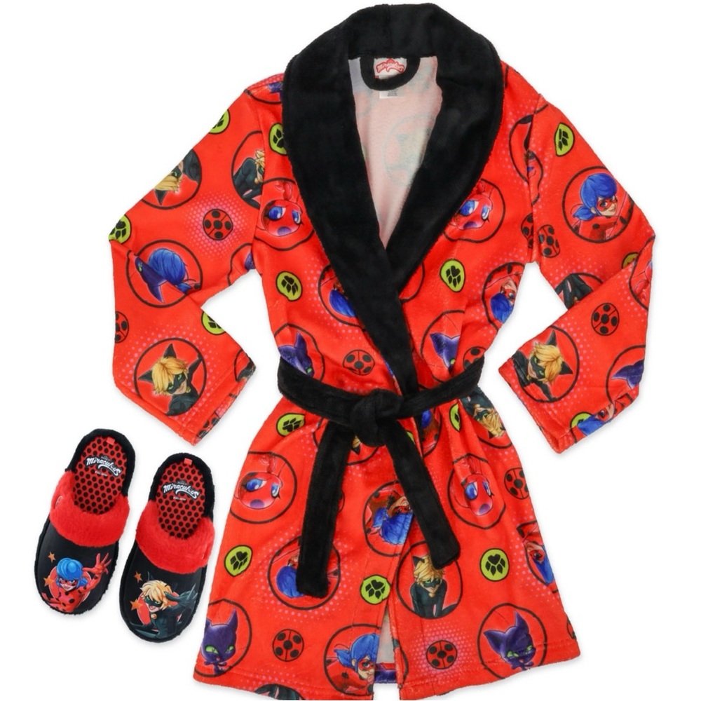 🐞SUPER SALE! MIRACULOUS ROBE & SLIPPERS SET
